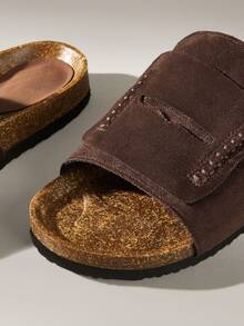 Solecia Women's Breathable Sandals, Outdoor Casual Vacation Flat Slippers - Coffee Brown - View 5