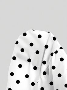 SHEIN EZwear Vhi休闲度假蛋糕裙，女士夏季服装，女士度假服装，女士沙滩装，波点裙 - 彩色 - 查看 7