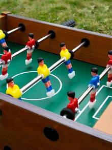迷你木质桌上足球游戏，双人桌面足球，适合家庭娱乐、成人休闲活动、节日礼物、生日礼物，居家游戏之夜必备。