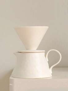 Zazumi Bộ pha cà phê nhỏ giọt bằng gốm, bình pha cà phê dùng chung bằng gốm, cốc cà phê kiểu kem cá nhân hóa, bộ quà tặng cà phê cho bạn thân, phễu lọc cà phê cho mùa tựu trường. - Nhiều màu - Xem 7