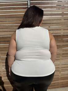 Enliva 2 件大码休闲纯色短款女式背心，夏季女装，冬季，CURVE PLUS/秋冬 - 彩色 - 查看 2
