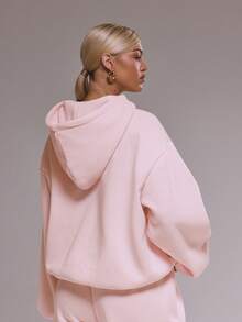 MUSERA Oversized Applique Hoodie Tracksuit Top Only Winter Cute Casual Cosy Cherry Lacquer Valentines Day Summer Vacation Spring - Pink - View 5