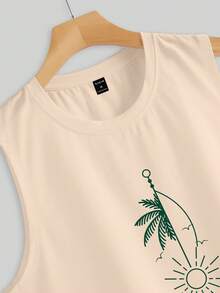 Manfinity RSRT Men's Casual Vacation Sun Print Tank Top