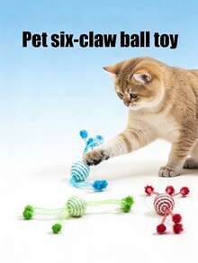 PETSIN 1 Piece Pet Net Management Rope Cat Toy, Pet Self-Entertainment Toy, Cat Teasing Toy, Pet Bite-Resistant Tooth Grinding Toy, Pet - Multicolor - View 1