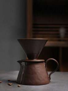 Zazumi Bộ pha cà phê nhỏ giọt bằng gốm, bình pha cà phê dùng chung bằng gốm, cốc cà phê kiểu kem cá nhân hóa, bộ quà tặng cà phê cho bạn thân, phễu lọc cà phê cho mùa tựu trường. - Nhiều màu - Xem 9