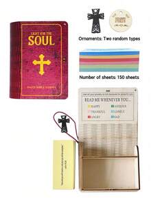 Bible Verse Gift Set - Includes A Handcrafted Wooden Storage Box Containing 150 Prayer Cards With Scripture Passages. Conveys Heartfelt Sentiments And Daily Encouragement Through Inspiring Verses. A Christian Bible Gift. - Multicolor - View 10