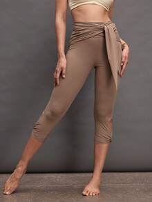 Activina Women's Solid Color Minimalist Ballet Leotard - Coffee Brown - View 4