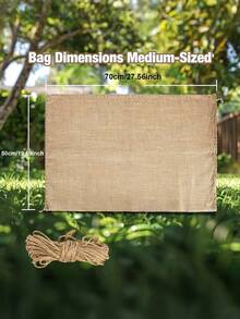 1 حقيبة من الخيش عالية الكثافة 19 * 27 بوصة مع إغلاق بسحاب لتخزين البطاطس والمحاصيل الزراعية، منظم للحصاد الزراعي - أصفر - مشاهدة 3