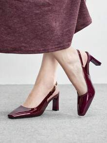 CUCCOO BIZCHIC Giày cao gót nữ - Rượu vang đỏ - Xem 3