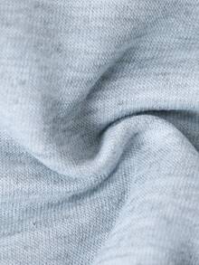 Bộ 2 món cho bé trai/bé gái, unisex, từ 6 tháng đến 3 tuổi, gồm áo nỉ dài tay cổ tròn màu mơ và quần đen trơn, thích hợp cho các hoạt động ngoài trời, hẹn hò, mặc thường ngày, đi dạo phố, gặp gỡ bạn bè. - Xám - Xem 9