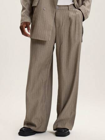 Musero Herr Kritrandiga Överdimensionerade Smart Casual Skräddade Byxor, Skräddarkostymer