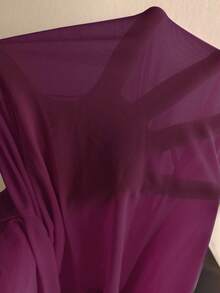 Bonvoyette Women's Plunging Neck Ruffle Sexy Beach Cover Up Dress Sexy Elegant Dress Deep V Dress Long Sleeve Elegant Dress Plunge Dress Purple Elegant Dress Women - Brown - View 4