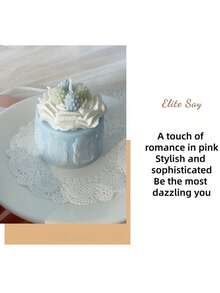 1支迷你蛋糕香味蜡烛，创意礼品套装，生日装饰，生日香味蜡烛