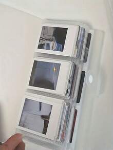 120/240-Pocket Transparent Photo Album - Large Capacity Movie Ticket, Star Card And Postcard Storage.Men's And Women's Multi-Card Business Card Holder Business Card Book Business Star Large-Capacity Card Bag Business Card Storage Book - White - View 4