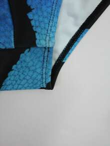 Manfinity Swimmode 男士撞色弹力腰带休闲泳裤 - 紫色 - 查看 5