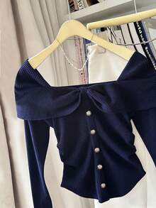 GlowEve CURVE 大码柔软优雅T恤，百搭设计，适合日常、通勤、约会、婚礼、派对、显瘦穿着。 - 黑色 - 查看 1