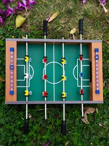 迷你木质桌上足球游戏，双人桌面足球，适合家庭娱乐、成人休闲活动、节日礼物、生日礼物，居家游戏之夜必备。
