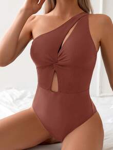 Swim Basics Bộ sưu tập đồ bơi nữ mới năm 2026: Áo tắm liền thân màu trơn, cổ lệch, khoét rỗng, thích hợp đi học, đi hẹn hò, uống trà chiều, phong cách miền Tây, du thuyền, đi biển, đi đảo, đi đường bộ, mọi mùa, lễ hội âm nhạc, kỳ nghỉ Boho, kỳ nghỉ Bohemian, mùa thu thư giãn, phong cách Boho miền Tây, áo bơi thanh lịch cho nữ, áo tắm liền thân màu nâu cho nữ, áo tắm khoét hở cho nữ, áo tắm liền thân màu nâu gợi cảm cho nữ, phong cách châu Âu. - Cà phê nâu - Xem 3