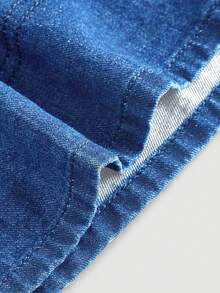 SHEIN MOD Đầm denim nữ kiểu dáng thường ngày với dây đeo vai thắt nút. - Rửa trung bình - Xem 4