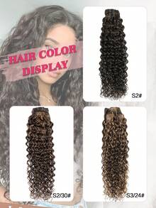 10PCS Water Wave Hair Extensions Clip In Real Human Hair Hair Extension 14-20" Clip In Human Hair Extension For Women 150% Density Clip Ins Hair Extensions - S2/30 - View 10