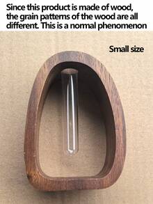 1个胡桃木水培玻璃试管花瓶创意ins风桌面绿色植物容器迷你手工原木花瓶家居装饰摆件母亲节情人节森林礼物生日毕业房间装饰玻璃花瓶 - 胡桃木色 - 查看 8