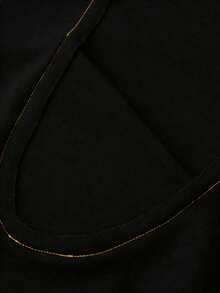 ROMWE MEN Street Life Spring Casual Graphic Men'S Patchwork Contrast Color Sweatshirt Sweatshirt, Retro Street Style - Black - View 4