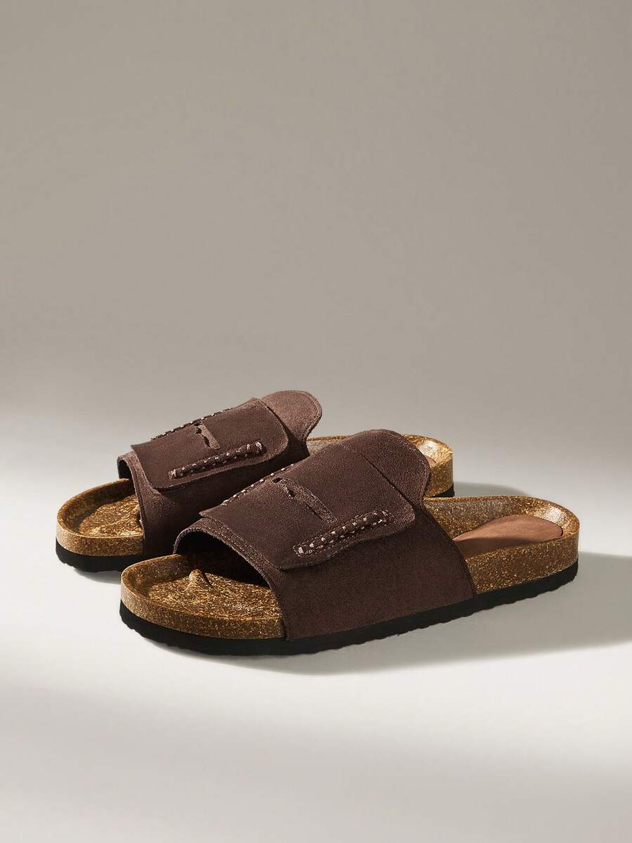 Solecia Women's Breathable Sandals, Outdoor Casual Vacation Flat Slippers - Coffee Brown - View 1