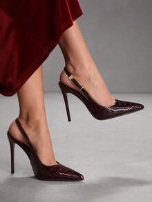 Stone pattern 7639 burgundy