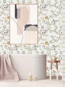 1 cuộn giấy dán tường họa tiết hoa và chim trang nhã, thiết kế chanh và dây leo, giấy dán tường vinyl tự dính chống thấm nước, dễ dán và dễ bóc, họa tiết lá cây màu nước, đa năng, phù hợp trang trí phòng khách và phòng ngủ, trang trí phòng đẹp mắt. - Nhiều màu - Xem 5