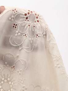 Vivie Lora Women's Vacation Tie Collar Raglan Lantern Sleeve Loose Blouse Long Sleeve - White - View 7