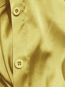 Balvessa Damen Burgunder Satin Bluse, hochwertige Hemdbluse, Frühling/Herbst - Gelb - Übersicht 5