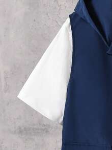 Bộ 3 món đồ mặc thường ngày cho bé trai tuổi teen - Áo ba lỗ đen, áo phông trắng, quần đen. - Màu xanh hải quân - Xem 4