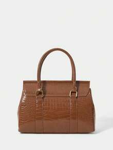 SHECARRY Bolso versátil y de moda para ir al trabajo, bolso burdeos elegante, bolso para mujer elegante para el Día de San Valentín - Teja - Ver 7