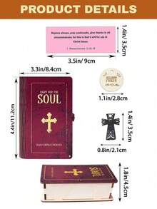 Bible Verse Gift Set - Includes A Handcrafted Wooden Storage Box Containing 150 Prayer Cards With Scripture Passages. Conveys Heartfelt Sentiments And Daily Encouragement Through Inspiring Verses. A Christian Bible Gift. - Multicolor - View 2