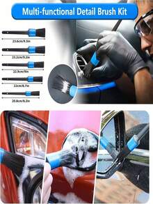 Bộ dụng cụ vệ sinh xe hơi 18 món, bao gồm khăn lau nội thất, bánh xe, sơn xe, chổi quét bụi và các phụ kiện xe hơi khác. - Nhiều màu - Xem 3