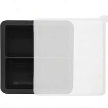 大号六格和八格方形硅胶冰格，适用于制作冰淇淋、甜点、果汁等冷冻食品，家用带盖 - 彩色 - 查看 12