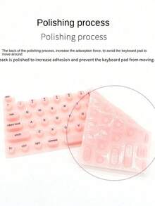 A Silicone Keyboard Mat Suitable For Long Nails, Featuring Scratch Resistance, Ergonomic Design For Easy Typing, And Compatibility With US Apple,Back To School - Multicolor - View 13