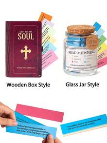 Bible Verse Gift Set - Includes A Handcrafted Wooden Storage Box Containing 150 Prayer Cards With Scripture Passages. Conveys Heartfelt Sentiments And Daily Encouragement Through Inspiring Verses. A Christian Bible Gift. - Multicolor - View 9