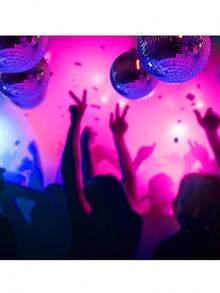 1个玻璃镜面迪斯科球挂饰，配有多种尺寸的镜面球吊坠，是派对装饰、晚宴、迪斯科灯光球的理想之选，适用于DJ、俱乐部、舞台、KTV酒吧、婚礼、摄影道具、节日装饰、家居装饰、房间装饰、墙面装饰、生日毕业礼物等场合。 - 彩色 - 查看 5