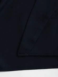 Sweetra 2pcs Set: Elegant Slim-Fit Blazer Jacket And Strapless Dress, Suitable For Commuting, Autumn/Winter - Navy Blue - View 5