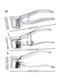 1pc Stainless Steel Garlic Press, Modern Minimalist Silver Garlic Mincer, Garlic Crusher Garlic Juicer Stainless Steel Garlic Squeezer, Suitable For Kitchen, Vegetable Fruit Tools, Kitchen Accessories, Knives, Food, Salad, Decor, Storage, Party, Birthday