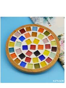 1set Diy Mosaic Coaster Material Kit For Parent-Child Activities, Girls' Toy, Handmade Diy Material - Multicolor - View 5