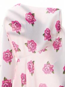 SHEIN Tween-Mädchen Festkleid mit Langarm - Weiss - Übersicht 6