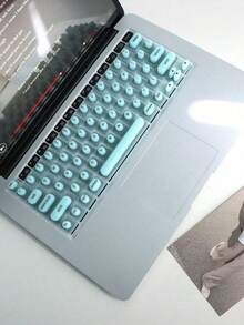 A Silicone Keyboard Mat Suitable For Long Nails, Featuring Scratch Resistance, Ergonomic Design For Easy Typing, And Compatibility With US Apple,Back To School - Multicolor - View 11