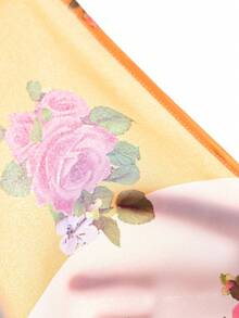 Váy dài họa tiết hoa cổ chữ V thanh lịch, rộng rãi cho bé gái tuổi teen - Nhiều màu - Xem 7