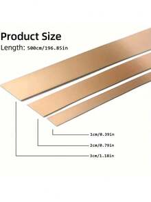 5-Meter Stainless Steel Modern Decorative Wall And Ceiling Trim - Mirror-Polished Modern Roll Material, Suitable For Living Room DéCor. - Gold - View 2