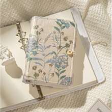 Cirelle 刺绣花朵活页笔记本 - 手工制作，可替换内芯，空白页，复古文具或返校礼物之选 - 彩色 - 查看 12