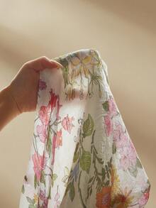 SHEIN Vestido de niña (niña pequeña) con estampado floral 3D, conjunto a juego para toda la familia - Multicolor - Ver 10