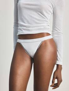 Ocili 100% Cotton Baby Pink Soft Comfy Icy Silk Cotton Cheeky Panties For Women - White - View 4