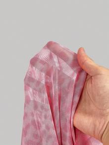 SHEIN MOD 女士荷叶边领长袖修身网纱上衣，多件装 - 酒紅色 - 查看 11